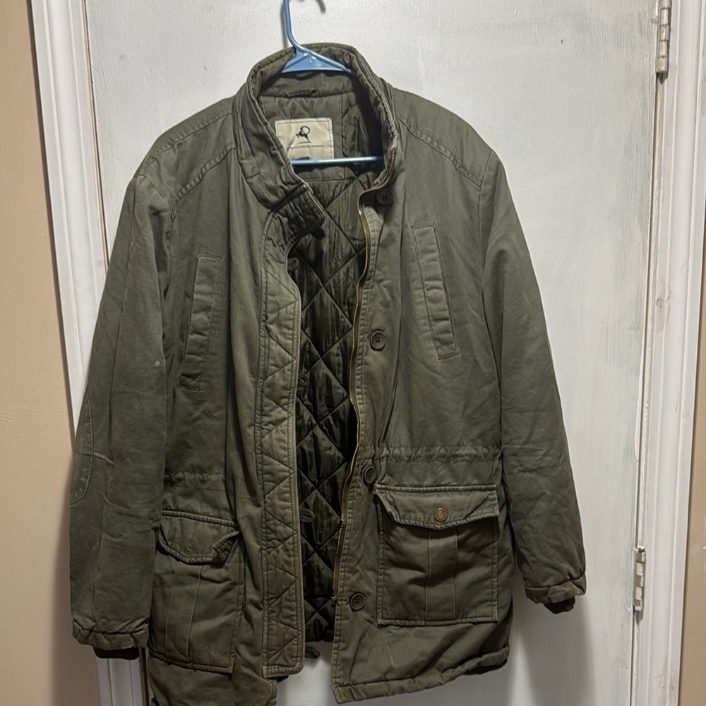 Green Military Field Coat with Quilted Lining men’s‎ xl